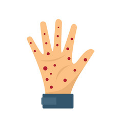 Hand Measles Icon Flat Isolated