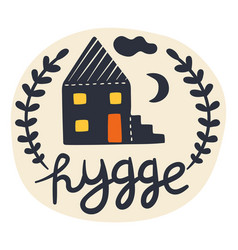 House Lettering Sticker Hygge Home Cozy