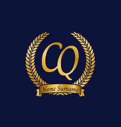 Initial Letter C And Q Cq Monogram Logo Design