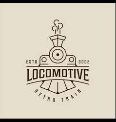 Locomotive Line Art Logo Simple Minimalist