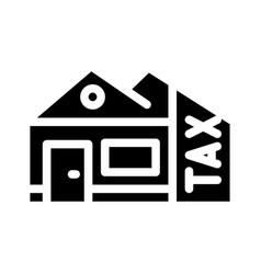 Real Estate House Tax Glyph Icon