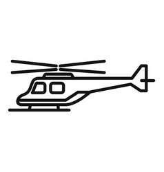 Safety Rescue Helicopter Icon Outline Air