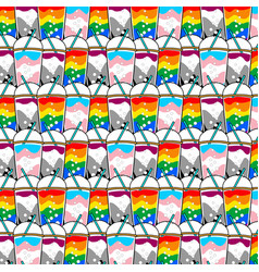 Seamless Lgbt Boba Sticker Pattern For Wallpapers