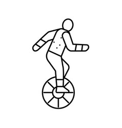 Unicycle Carnival Vintage Show Line Icon