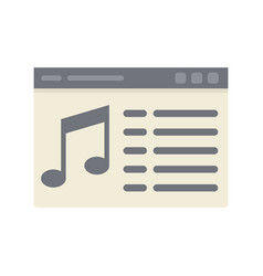 Web Playlist Icon Flat Play Layout