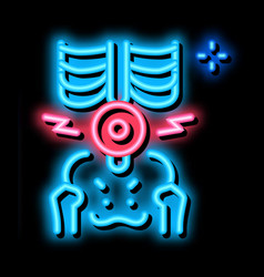 Back Lumbar Arthritis Neon Glow Icon