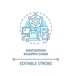 Digitization In Supply Chain Turquoise Concept