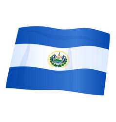 El Salvador Flag Icon Cartoon Emblem