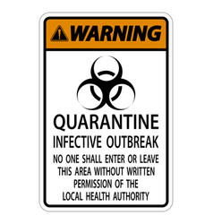 Warning Quarantine Infective Outbreak Sign