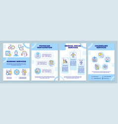 Hospice Care Includes Blue Brochure Template