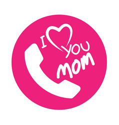 I Love Mom Icon Design