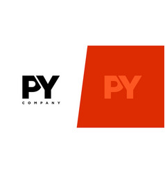 Letter P And Y Py Logo Design Template Minimal