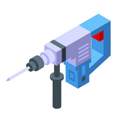 Concrete Electric Hammer Icon Isometric