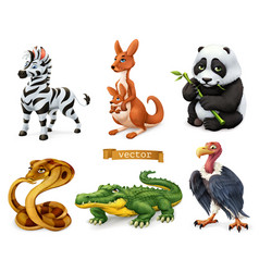 Funny Animals Zebra Kangaroo Panda Bear Cobra