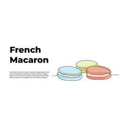 Macaron Cookie One Continuous Line Design