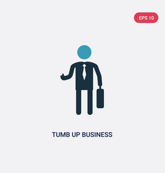 Two Color Tumb Up Business Man Icon From People