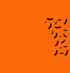 Black Bats On A Orange Background