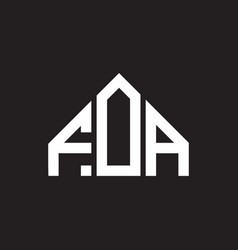 Foa Letter Logo Design On Black Background