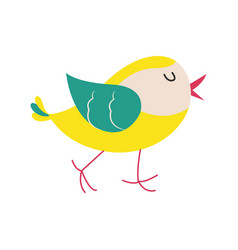 Funny Little Bird Of Yellow And Green