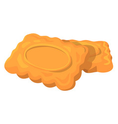 Squared Cookie Pile Cartoon Brown Bakery Icon