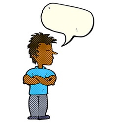 Cartoon Man Refusing To Listen With Speech Bubble