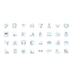 Emotional Wellbeing Linear Icons Set Mindfulness