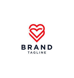 Family Care Logo Line Simple Infinity Style Heart