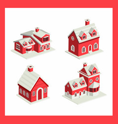 Isometric House Christmas House