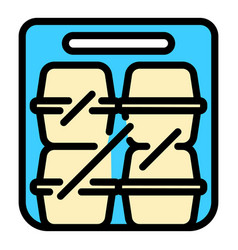 Restaurant Takeout Icon Flat