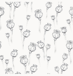 Seamless Poppy Seed Pod Pattern