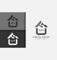 Abstract Digital House Logo Design