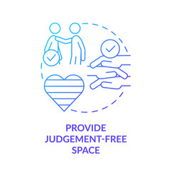 Provide Judgement Free Space Blue Gradient