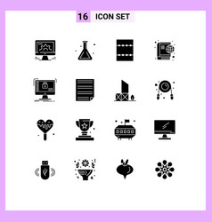 Set 16 Commercial Solid Glyphs Pack For Safe