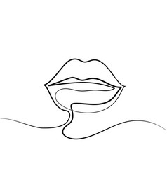 Beautiful woman s lips logo Royalty Free Vector Image