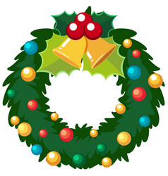 Christmas Wreath On White Background