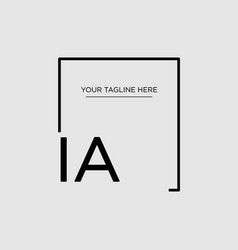 Design Minimalist Square Logo Ia