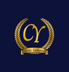 Initial Letter C And Y Cy Monogram Logo Design