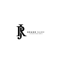 Initial Letter Jr Or Rj Logo - Minimal Business