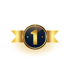 Modern And Golden Number 1 Or One Victory Label