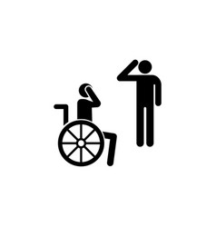 Veteran Handicap Wheelchair Icon Can Be Used