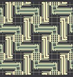 Beige Black And Green Urban Zigzag Pattern