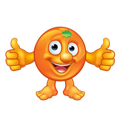 Cartoon Orange Fruit Character Mascot