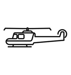 Air Rescue Helicopter Icon Outline Sea