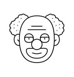 Clown Vintage Show Line Icon