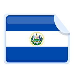 El Salvador Sticker Flag Icon Cartoon