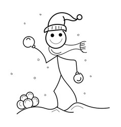 Funny Stick Figure Hand Drawn Style For Print