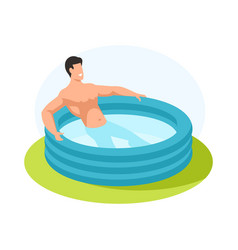 Man Swimming In The Pool