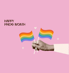 Pride Month Retro Collage Greeting Card