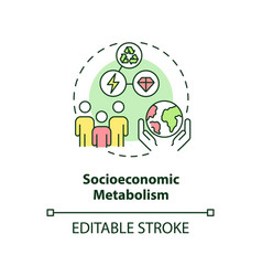 Socioeconomic Metabolism Concept Icon