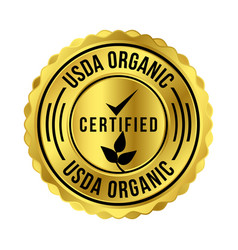 Usda Organic Certified Badge Seal United States